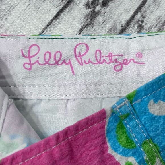 Lilly Pulitzer Buttercup Scallop Hem Shorts A Delicacy - Picture 7 of 11